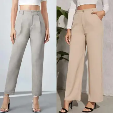 HoneyCollection---CARNATION High Waist Office Pants For Ladies