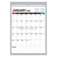 Wall Calendar Durable 2023 2024 Monthly Hanging Calendar for Office and Home Use Durable and Practical Planners E8BA