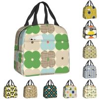 ☋◆ Orla Kiely Scandinavian Floral Portable Lunch Box for Women Waterproof Cooler Thermal Food Insulated Lunch Bag Children Student