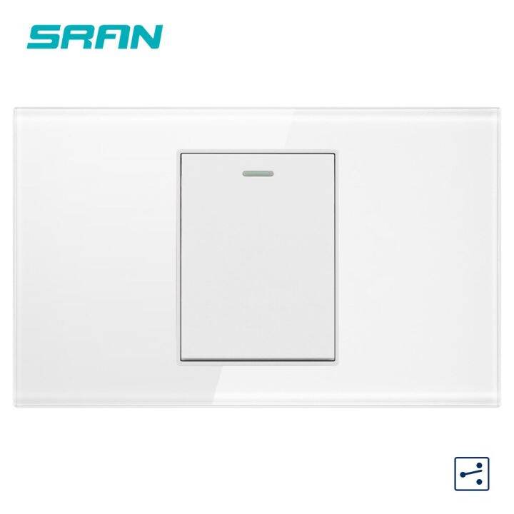 sran-delayed-touch-dimmer-voice-control-2way-switch-white-crystal-glass-panel-118mm-72mm-usb-3-pins-rj-45-tv-socket