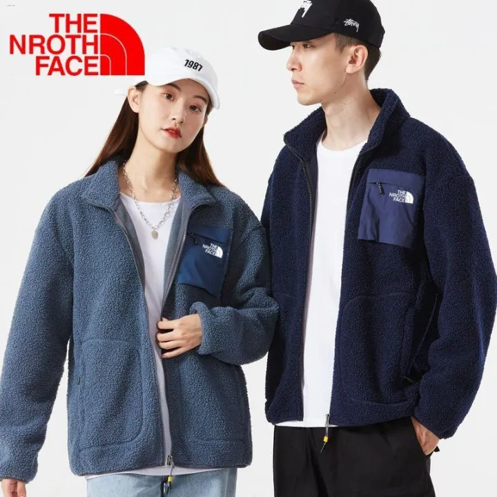 north-face-north-แจ็คเก็ตขนแกะกลางแจ้งพื้นผิว-tnf-ชายและหญิงคู่รุ่นฤดูใบไม้ร่วงและฤดูหนาวตุ๊กตาขนแกะเสื้อแจ็คเก็ตคาร์ดิแกนกันหนาวผ้าฟลีซ