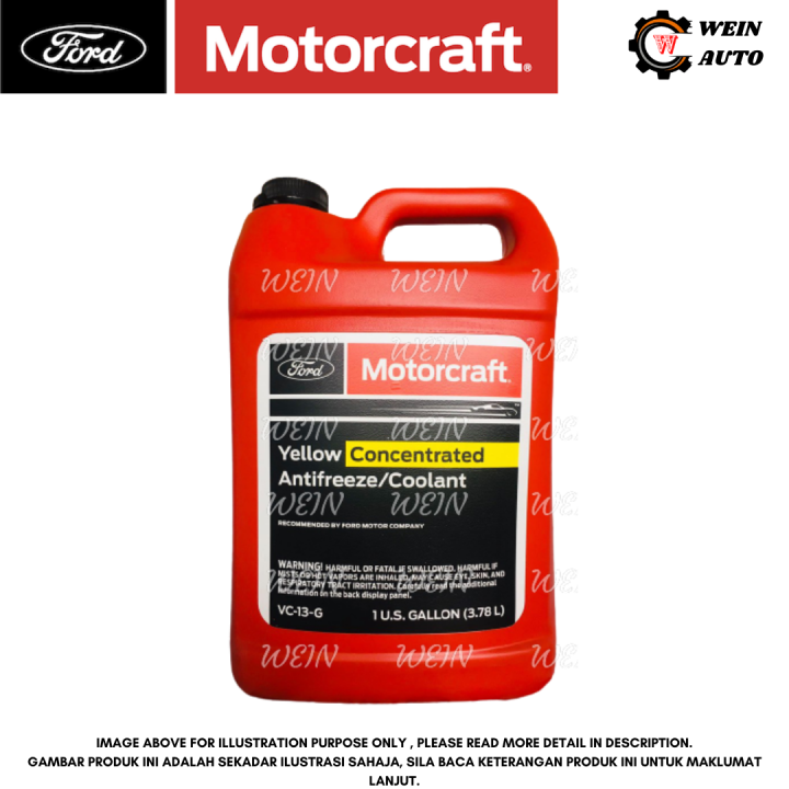 FORD MOTORCRAFT GENUINE YELLOW CONCENTRATED ANTIFREEZE / COOLANT ...