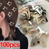 【cw】 2/100pcs Star Hair for Filigree Metal Clip Hairpins Barrettes Nickle Lead