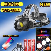 【CW】 700000 XHP199 Headlight XHP90 Lamp Torch USB 18650 Rechargeable XHP70 Headlamp