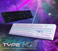 คีย์บอร์ดเกมมิ่ง Mechanical Gaming Keyboard EGA Type K3 ปุ่ม Blue Switch เปลี่ยนคีย์แคปได้