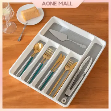 Kitchen Cutlery Storage Tray Knife holder Kitchen Organizer Kitchen Container  Spoon Fork Storage Separation Knife Block Holder