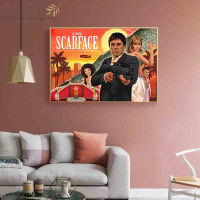 Scarface โทนีมอนตานาพิมพ์โปสเตอร์ผ้าใบวาดภาพตัวละครนักเลงคลาสสิกตกแต่งบ้านห้องสมัยใหม่ศิลปะบนผนัง714-B2