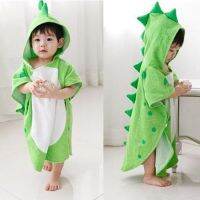 Hooded With Paw Dinosaur Ponchos Hooded Childrens Bath Towel Kids BeachTowel Infant Bathrobe