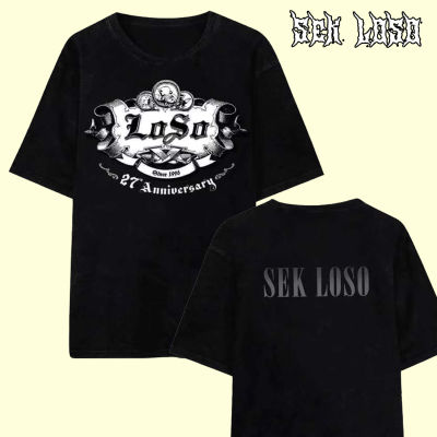 【💥พร้อมส่ง💥】👕 SEK LOSO เสื้อยืด นับตั้งแต่ปี 2539 ครบรอบ 27 ปี นักร้องเพลงร็อก เสื้อยืดแขนสั้นสีขาวดำ