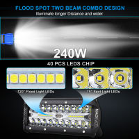 Naoevo 4 ”7นิ้วรถ LED Light Offroad 4x4สปอตไลท์หมอกโคมไฟ worklight LED BAR สำหรับรถบรรทุกรถแทรกเตอร์เรือไฟหน้ารถจักรยานยนต์