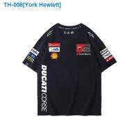 ✎ York Hewlett Ducati motorcycle T-shirt Ducati Corse MotoGP factory team championship clothing overalls with short sleeves