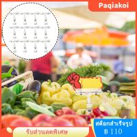 Paqiakoi 10pcs คลิปการ์ดคลิปสองด้านข้อความคลิปแท็กสองส่วนหัวคลิปบันทึก