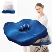 Premium Comfort Seat Cushion - Non-Slip Orthopedic 100 Memory Foam Coccyx Cushion For Office Chair Car Seat