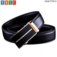 MATTEO เข็มขัดผู้ชาย เข็มขัดระบบออโต้เมติค เข็มขัด Automatic Buckle Belt No. 1934 - สีทอง