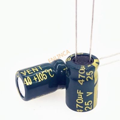 30pcs/lot 25V 470UF 8*12 High Frequency Low Impedance Aluminum Electrolytic Capacitor 470uf 25v 20% Electrical Circuitry Parts