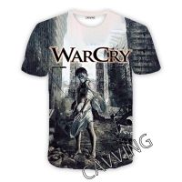 Muzin เสื้อพิมพ์ลาย3D เสื้อยืดลำลองหิน Warcry เสื้อสไตล์เสื้อยืดฮาราจุกุฮิปฮอปสำหรับผู้ชาย/ผู้หญิง