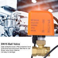 บอลวาล์วไฟฟ้า 2 ทางมอเตอร์ปิดโดยปกติวัสดุอุตสาหกรรมทั่วไป DN15 DC12 / 24V