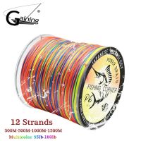 [HOT LIAXLLWISAAZH 534] 12 Strands 300M/500M/1000M/1500M สายถัก Multifilament 35-180LB Multicolor Super Strong Japan PE สายตกปลาน้ำเค็ม