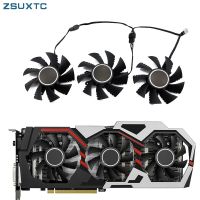 พัดลมจีพียู GTX1080 GTX1070 4PIN 3ชิ้น/ล็อต75มม. สำหรับ Igame Geforce GTX 960 1060 1070หลากสีการ์ดจอพัดลมทำความเย็น