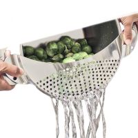 【CC】 Pot Strainer Pan Drainer for Draining Pasta Spaghetti Practical