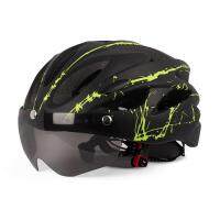 Mountain Bike Helmet Motorcycling Helmet With Back Light Detachable Magnetic Visor UV Protective Cycling Goggles For Men Women