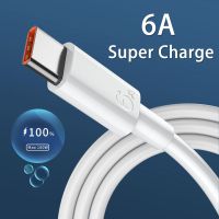 6A Usb ชนิด C สายชาร์จเร็วพิเศษ66W USB 20cm200cm300cm สำหรับ Huawei P30 P40 Xiaomi แท็บเล็ต11เม็ดโทรศัพท์มือถือ