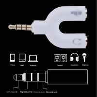 GHTPAL อุปกรณ์เสริมโทรศัพท์มือถือ อุปกรณ์เสริมหูฟัง ปลั๊ก 3.5 มม. สายสัญญาณเสียง ตัวแยกชุดหูฟัง ขั้วต่อไมโครโฟน สายแยกหูฟัง สายสัญญาณเสียง อะแดปเตอร์ประเภท U