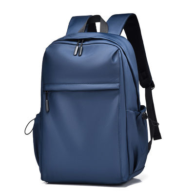 2023 New Street Trend Backpack Fashion Solid Color Mens Backpack Junior High School Students Schoolbag 2023
