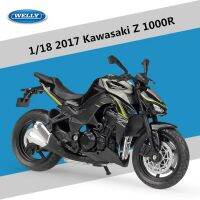 คาวาซากิ2017 Z1000R แข่งรถมอเตอร์ไซค์โมเดลโลหะหล่อจากโลหะแบบจำลองถนนรถจักรยานยนต์จำลองของเล่นของขวัญของเล่น1:18