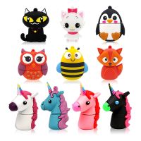 USB Stick Cute Cartoon Animals Usb 2.0 Fox Unicorn USB Flash Drive pen drive Penguin Owl 4GB 8GB 16GB 32GB usb Stick Flash Disk