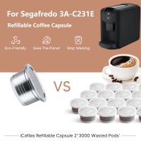 For Segafredo 3A-C231E Machine Refillable Capsule Coffee Filter Pod Reusable Coffee Reutilisable Capsules with Metal Tamper