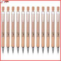 YIQIHE 12Pcs สีน้ำตาลสีน้ำตาลเข้ม ดินสอสีขาว พลาสติกสำหรับตกแต่ง น่ารักน่ารักๆ ดินสอเครื่องกลเครื่องกล ของขวัญสำหรับเด็ก ด้ามจับแบบนุ่ม อุปกรณ์วาดภาพเขียน ออฟฟิศสำหรับทำงาน