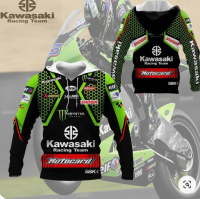 3D HOODIE-  XZX180305   Kawasaki Motorcycle Hoodie 3D Printing High Quality Men Sportswear Fashion Casual Pullover Cycling Wear 14