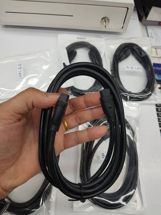 สาย-firewire-800-9-9-สายเคเบิลมาตรฐาน-ieee-1394b-9-pin-ถึง9ขาชายชาย-firewire