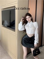 Chic Clothing เสื้อ เสื้อแขนยาว เสื้อผู้หญิง เสื้อแฟชั่นผญ ทันสมัย ทันสมัย สบาย น่ารัก WCS2393GVX 39Z230927