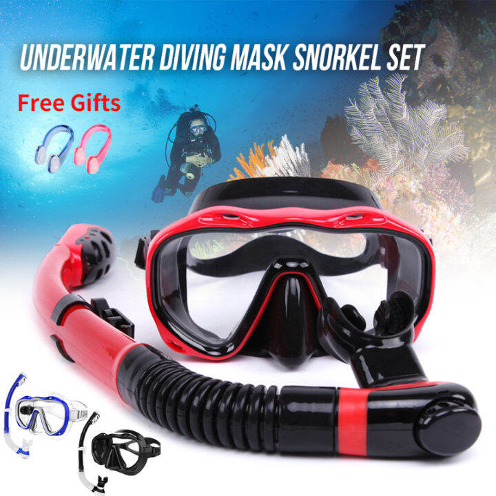 Neuim Professional Diving Scuba Snorkel Swimming Dry Snorkel Tube Set 