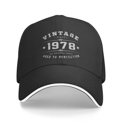 2023 New Fashion  Personalized Vintage 1978 Birthday Baseball Cap Adjustable 44 Years Old Aged To Perfection Dad Hat，Contact the seller for personalized customization of the logo