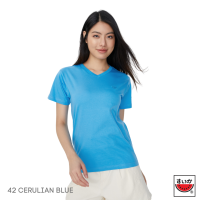 แตงโม (SUIKA) - เสื้อแตงโม ORIGINAL T-SHIRTS  คอวี คอกลม สี 42.CERULEAN BLUE