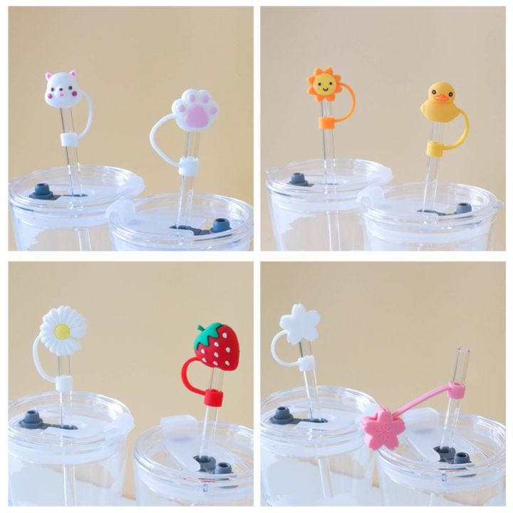 Cute Silicone Straw Plug,Straw Tips Cover For 6 to 8 mm Straws