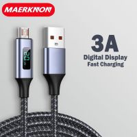 3A Micro USB Cable 20W Digital Display Type C Fast Charging Data Cord For Samsung Xiaomi Huawei POCO High Quality USB Cable Cables  Converters