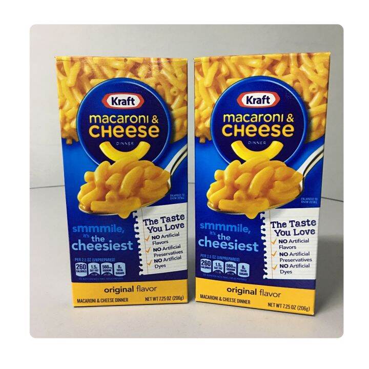 Kraft Macaroni & Cheese Dinner (sold by 2s) Net Weight per box: 7.25 oz ...