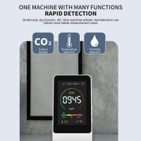 เครื่องตรวจจับ CO2เทอร์โมไฮกรอมิเตอร์มัลติฟังก์ชันหน้าจอที่มีคุณภาพอากาศ CO2มอนิเตอร์เซนเซอร์ตรวจจับแก๊สเครื่องวิเคราะห์ CO2มิเตอร์เครื่องมือตรวจสอบ