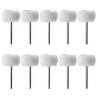 10Pcs Felt Grinding Sanding Head Abrasive Buffing Wheel 3mm Shank Cotton Thread Polishing mini Brush for Dremel Dril Jade