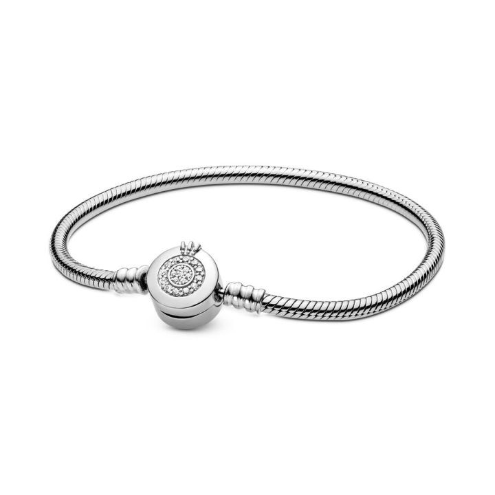 Loveright Full Diamond Buckle Popular-Style Silver Rose Gold Snake Bracelets For Women Charm Beads For Jewelry Making  Trend