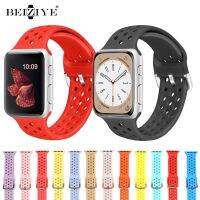 【CHUYANG SHOP】  ☊Beiziye วงดนตรีสำหรับ IWatch ยางอัลตร้าซีรีส์8 7 Se 6 5 4 3 2 1ซิลิโคนนิ่มสายยืดกีฬา41มม. 45มม. 49มม. 38มม. 40มม. 42มม. 44มม.