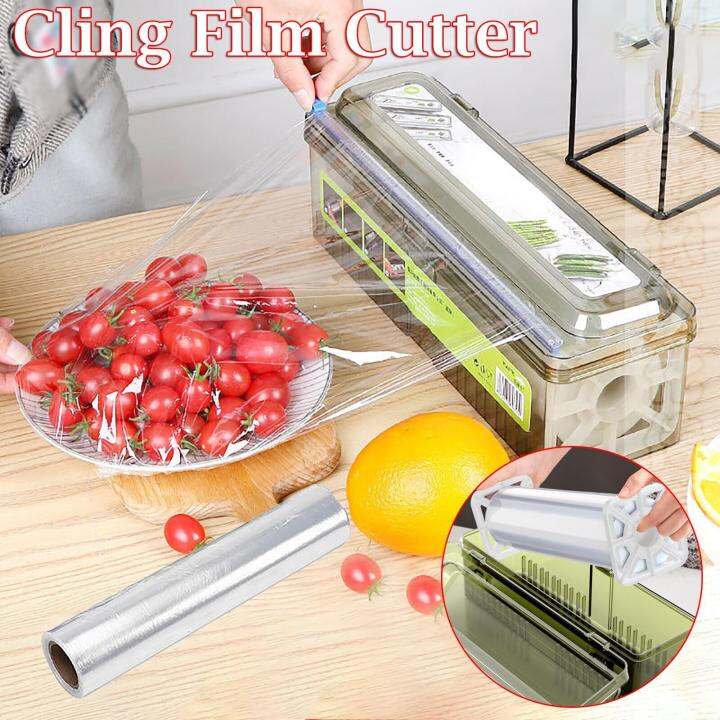 Large Cutter Food Wrap Dispenser Aluminum Foil Wax Paper Cutter Kitchen Accessories Plastic