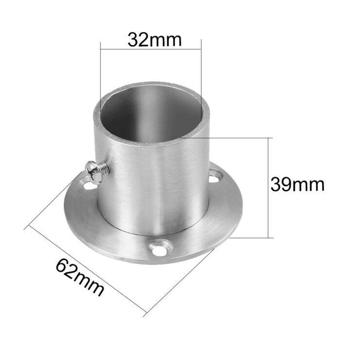 uxcell-4pcs-wardrobe-pipe-bracket-19mm-22mm-26mm-32mm-wall-mount-floor-antique-rod-flange-socket-flange-piece-rail-end-holder