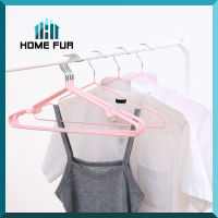 Home Fur ไม้แขวนผ้าสแตนเลส เคลือบ PVC กันลื่น ไม้แขวนเสื้อสีพาสเทล สินค้าพร้อมส่ง