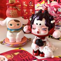 Original POP MART Three Two One! Happy Chinese New Year Series Blind Box Dimoo Molly Skullpanda Action Figure Birthday Gift