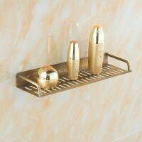 ✱♦ Luxury Euro Style Antique Brass Bathroom Basket Shelf Wall Mounted Type Bathroom Hardware 40cm keranjang barang BS3204